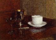 Henri Fantin-Latour, Glass, Silver Goblet and Cup of Champagne